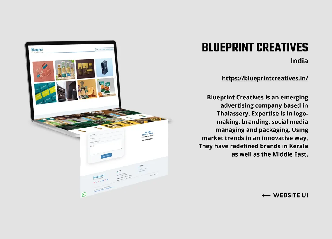 Blueprint Creatives website